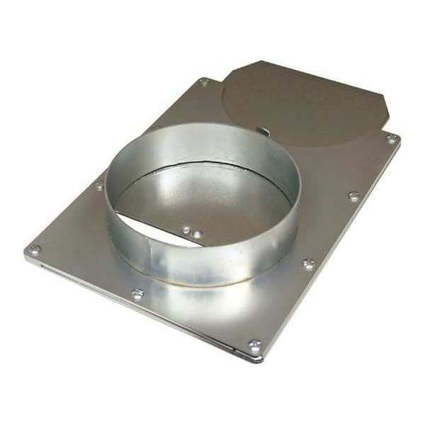 Manual Blastgate, Galvanized Steel Gate, Zinc Electroplated Body, 16 in W, 7 1/2 in L