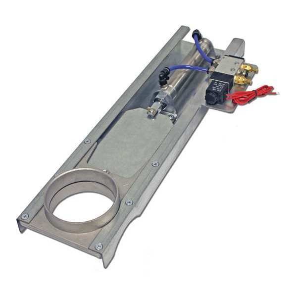 Auto Blastgate, Cast Aluminum Body, Galvanized Steel Gate, 5 3/32 in W, 21 49/64 in L