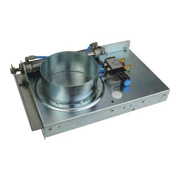 Auto Blastgate, Galvanized Steel, 7 15/16 in W, 11 3/8 in L
