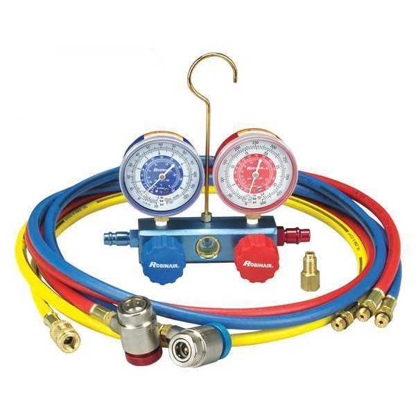 Manifold Gauge Set, 2 Valves, 3 Hoses
