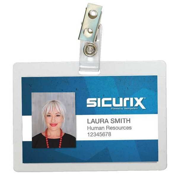 ID Badge Holder, Horizontal, PK100