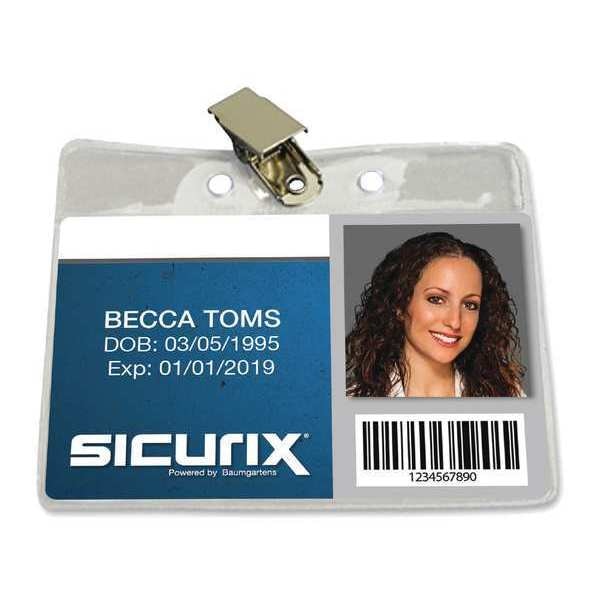 ID Badge Holder, Horizontal, PK50