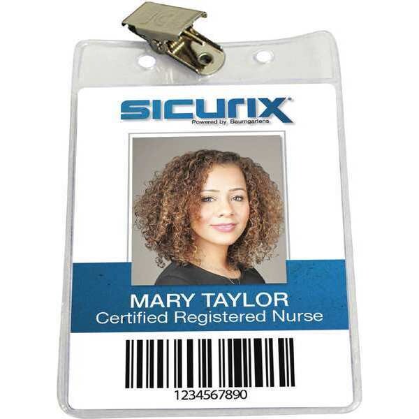 ID Badge Holder, Vertical, PK50