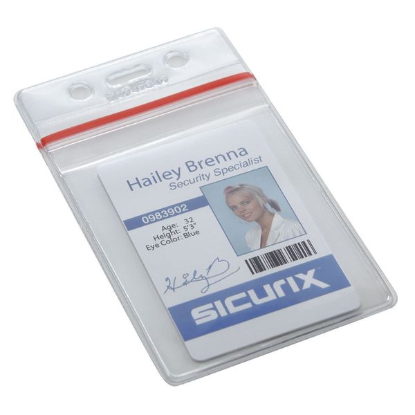 ID Badge Holder, Vertical, PK50