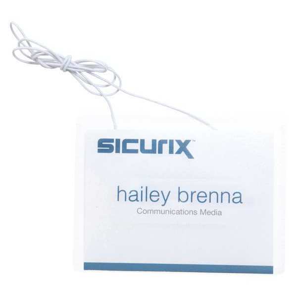ID Badge Holder Kit, Color Clear, PK50