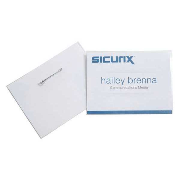ID Badge Holder Kit, Color Clear, PK100
