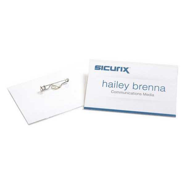 ID Badge Holder Kit, Color Clear, PK100