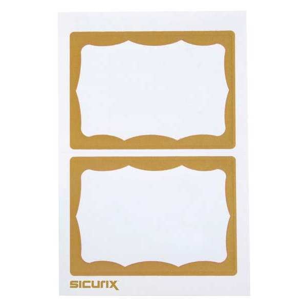 ID Adhesive Badge, Adhesive, PK600