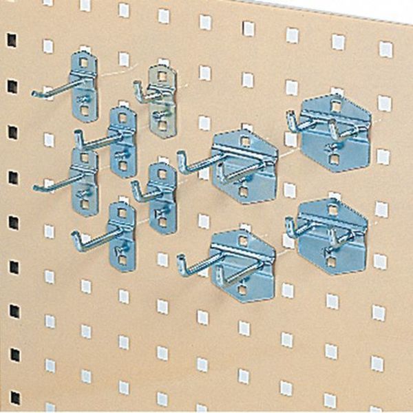 Pegboard Hook Assortment Kit, Zinc Plated