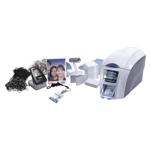 ID Card Printer, White, For PC or MAC