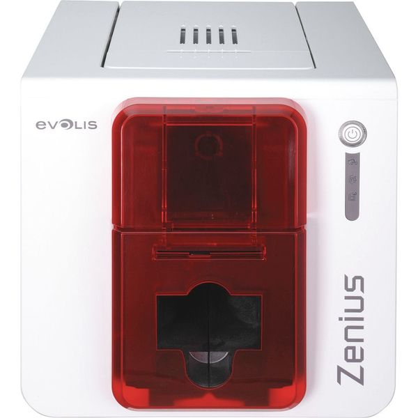 ID Card Printer, White/Red, For PC or MAC