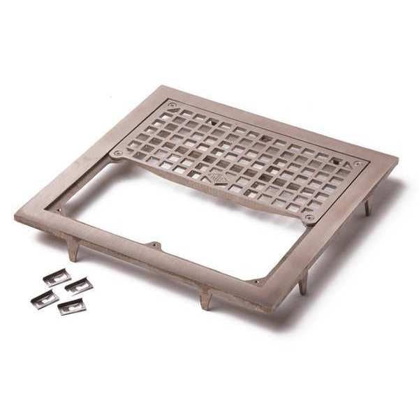 Floor Drain, Nickel Bronze, Square, 1-1/2