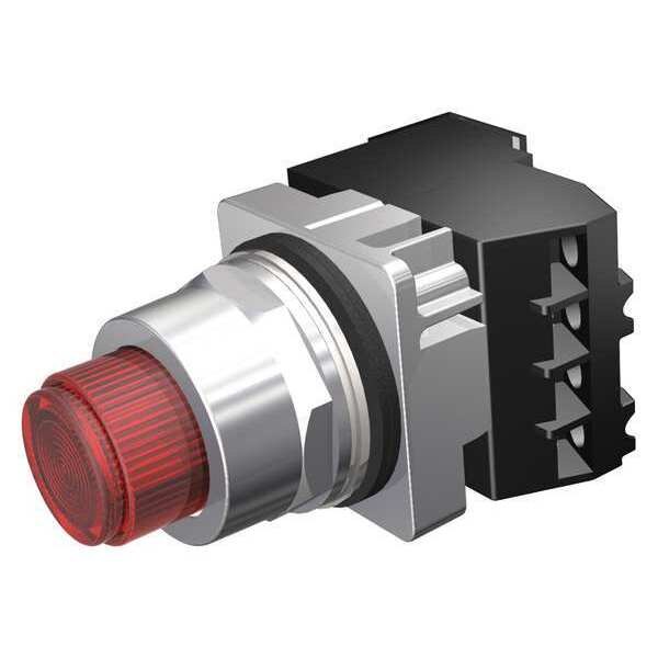Illuminated Push Button, Size 30mm, Red