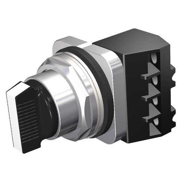 Non-Illuminated Selector Switch, 1NO/1NC, Black