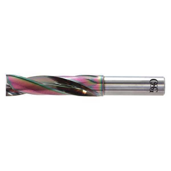 Flat Bottom Drill Bit, 3.50 mm Size, 180  Degrees Point Angle, Solid Carbide, EgiAs Finish