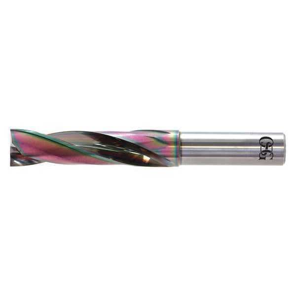 Flat Bottom Drill Bit, 2.00 mm Size, 180  Degrees Point Angle, Solid Carbide, EgiAs Finish