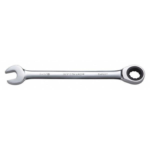 Ratcheting Wrench, Combination, SAE, 1-1/8