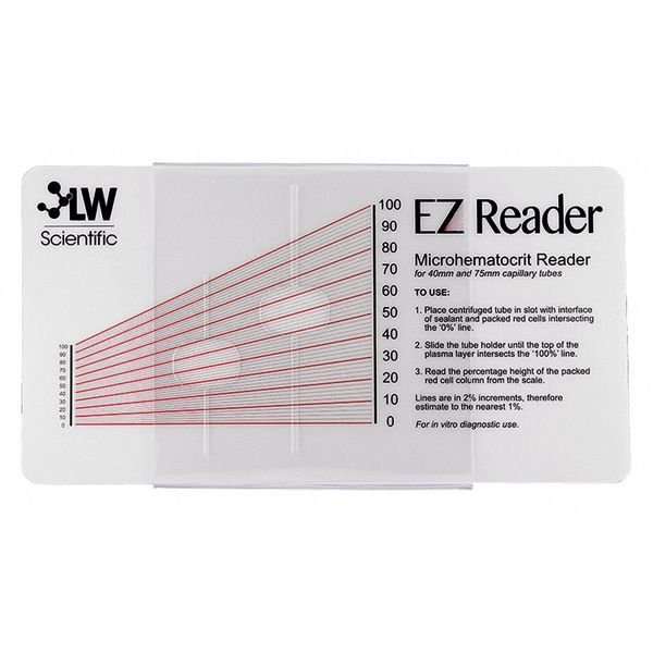 Hematocrit Reader Card, 19cm L