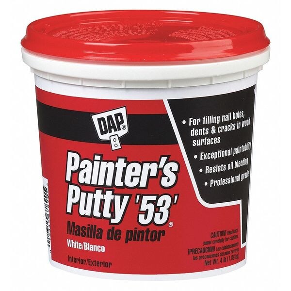Wood Filler 16 oz Size, Tub White Painter's Putty