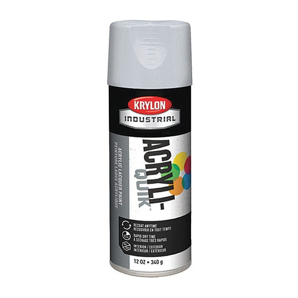 Spray Paint, White, Flat, 12 oz