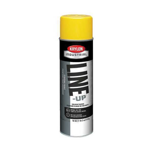 Pavement Striping Paint, 18 oz., Highway Yellow, Solvent -Based