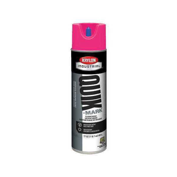 Inverted Marking Paint, 17 oz., Fluorescent Hot Pink, Solvent -Based