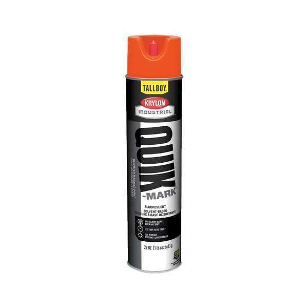 Inverted Marking Paint, 22 oz., Fluorescent Red/Orange, Solvent -Based