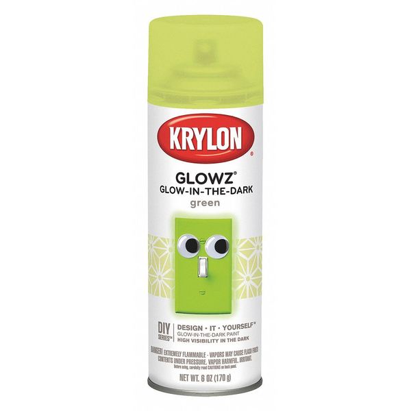 Glow-in-the-Dark Spray Paint, Green, Gloss, 6 oz.