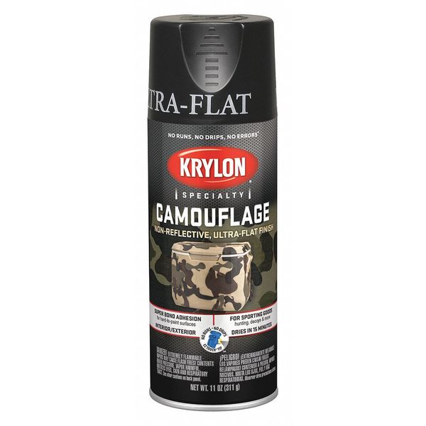 Spray Paint, Black, Ultra-Flat, 11 oz