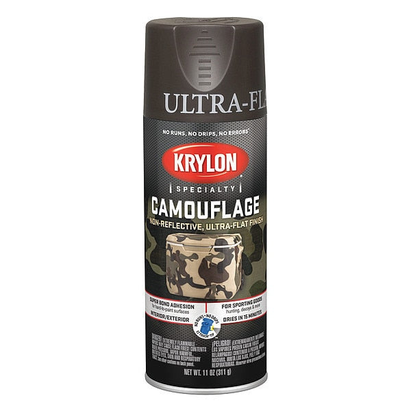 Spray Paint, Brown, Ultra-Flat, 11 oz