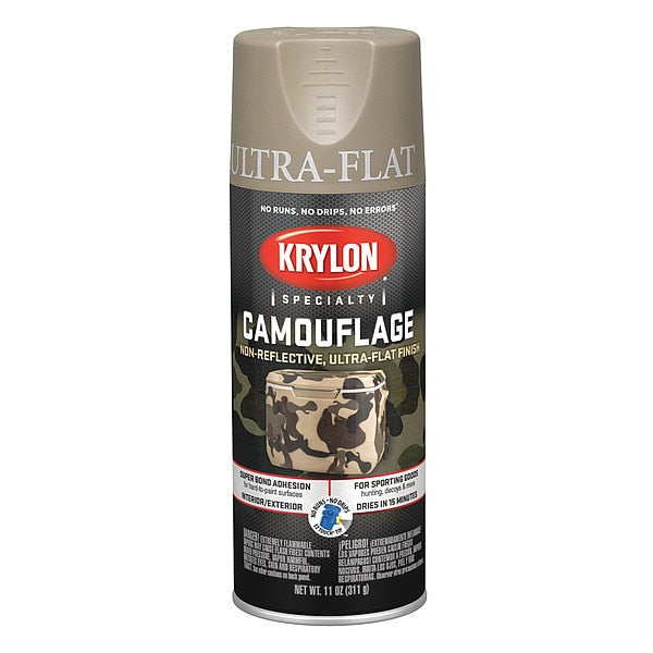 Spray Paint, Khaki, Ultra-Flat, 11 oz