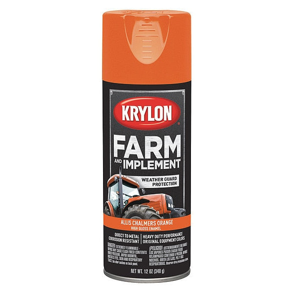 Spray Paint, Allis Chalmers Orange, High-Gloss, 12 oz