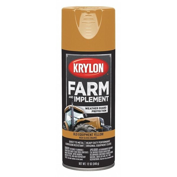 Spray Paint, Old Equipment Yellow, High-Gloss, 12 oz