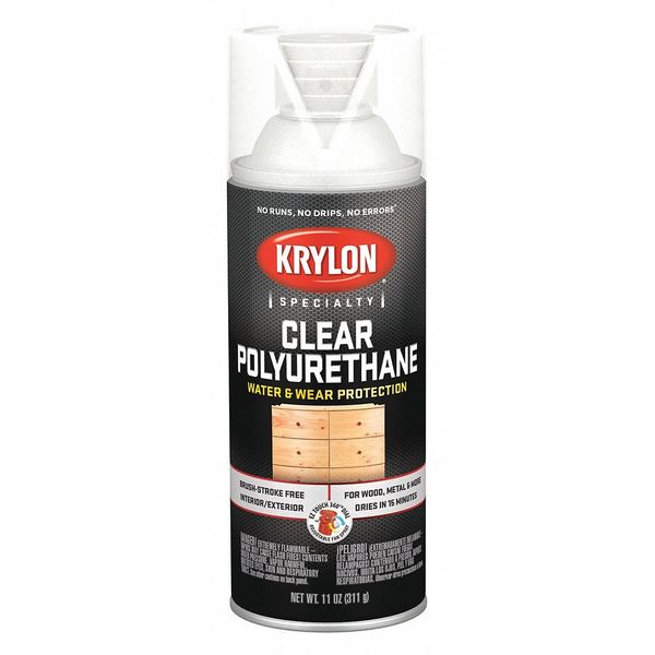 Spray Paint, Clear, Satin, 12 oz.