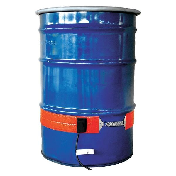 Drum/Pail Heater, Silicone Rubber, 120VAC, 55 Gallon, 1200W, 70