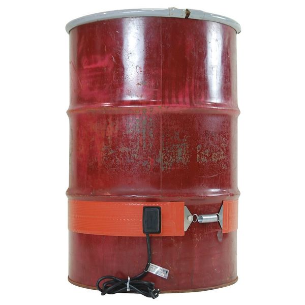Drum/Pail Heater, Silicone Rubber, 120VAC, 30 Gallon, 1000W, 58.5