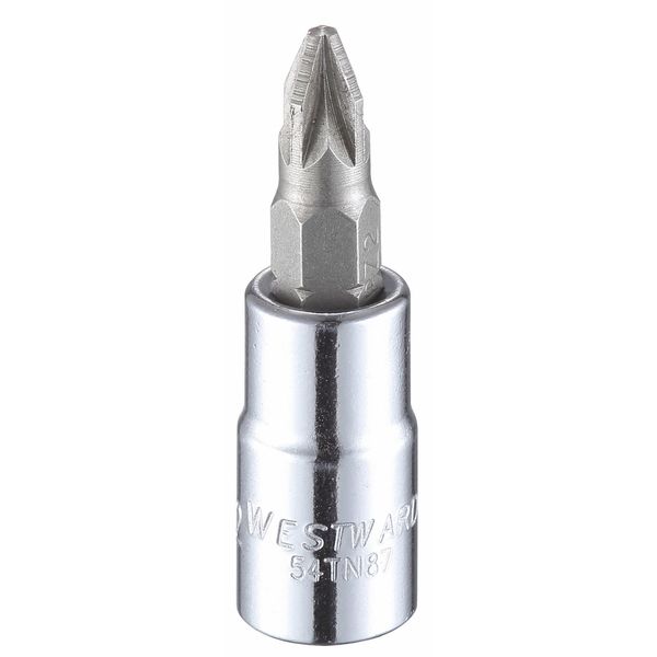 #2 Tip, Socket Bit, SAE 1/4 in Drive