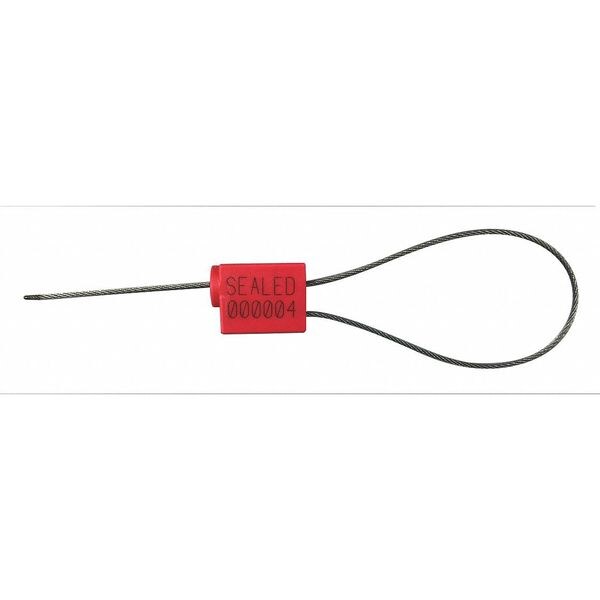 EZ Loc Plus ABS/Zinc Cable Seal, Red, 12