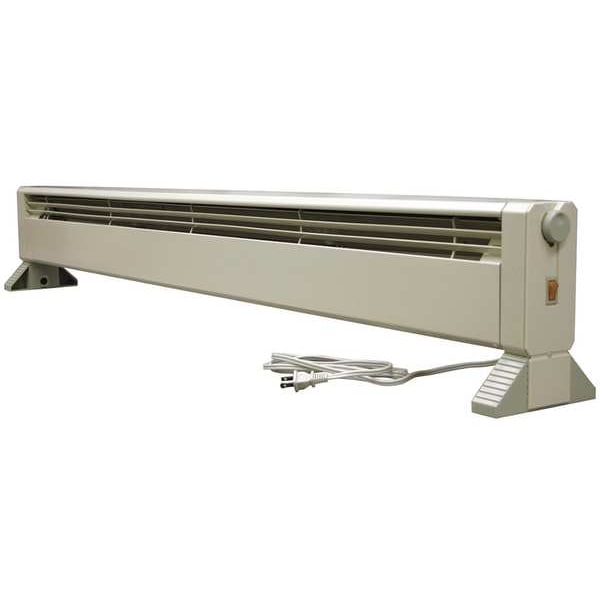 Electric Baseboard Heater, 1500, 120V AC, 1 Phase, 5120 BtuH