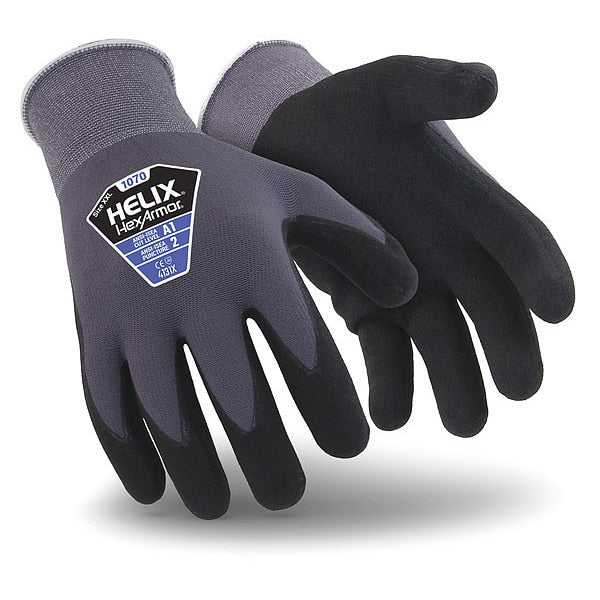 Cut Resistant Coated Gloves, A1 Cut Level, Nitrile, XS, 1 PR