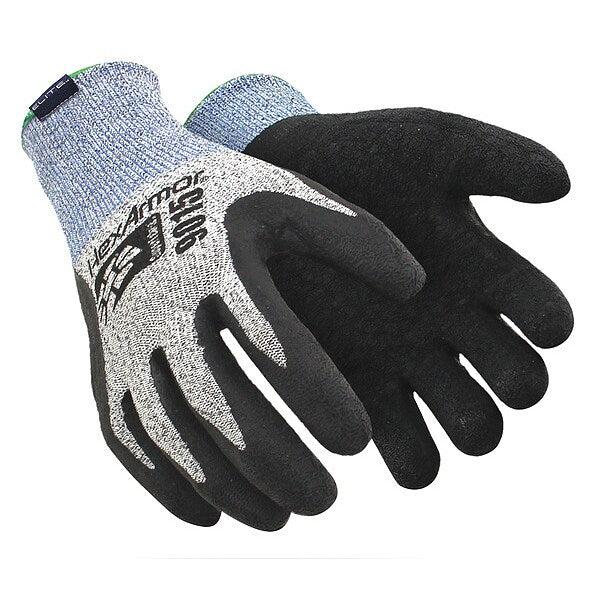 Cut Resistant Coated Gloves, A7 Cut Level, Natural Rubber Latex, L, 1 PR