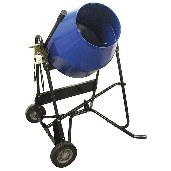 Concrete Mixer, Steel Drum, 115V, 218 lb.