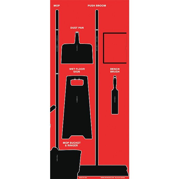 Shadow Board, Cleaning, Blk  Shadow Color