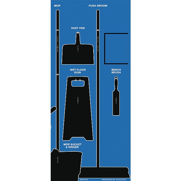 Shadow Board, Cleaning, Blk  Shadow Color