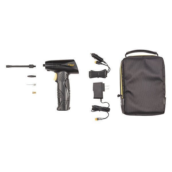 Tire Inflator, Black, Plastic, 0 to 120 psi
