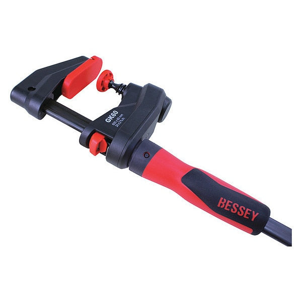 Bar Clamp 2-Component Plastic Handle and 2 3/8 in Throat Depth