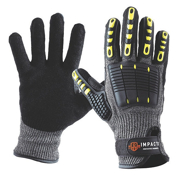 Impact Resistant Gloves, TPR Back, S, PR