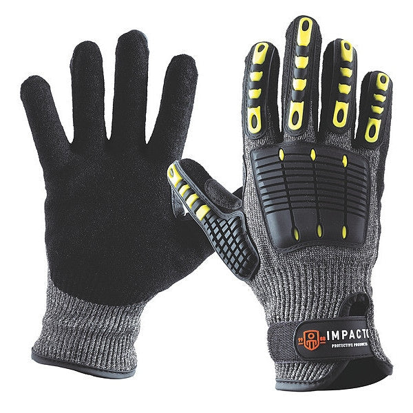 Impact Resistant Gloves, TPR Back, M, PR