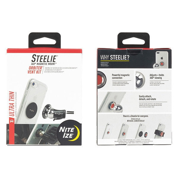 Cell Phone Car Mount Kit, Black/Silver