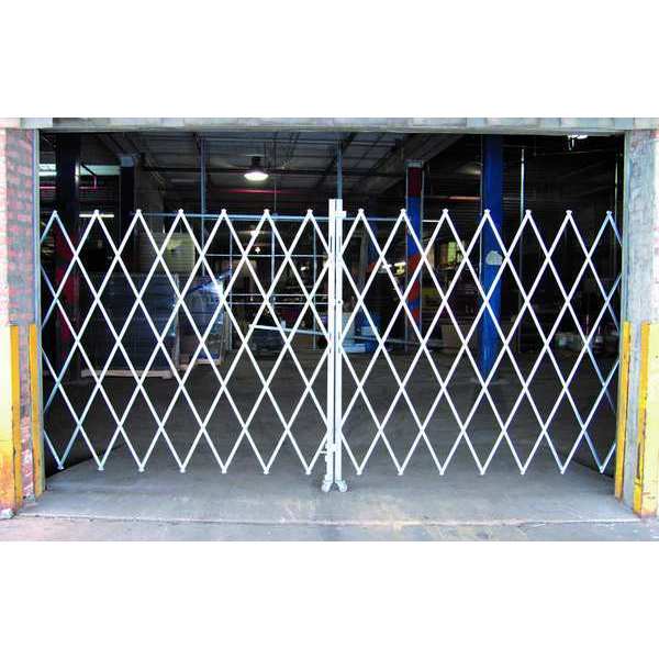 Folding Gate, Gray, 8 to 10 ft. Opening W